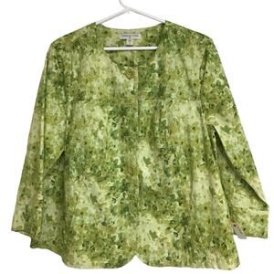 Coldwater‎ Creek Green Jacket Women's Size Extra Large